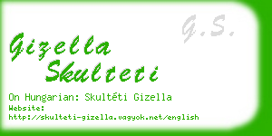 gizella skulteti business card